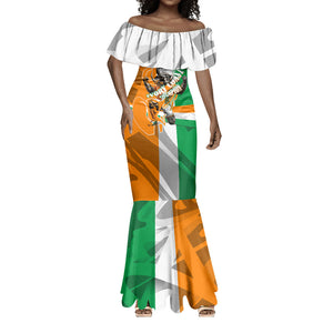 Personalized Ivory Coast Football Elephant Champion Mermaid Dress Cote d Ivoire Flag Colors Heritage