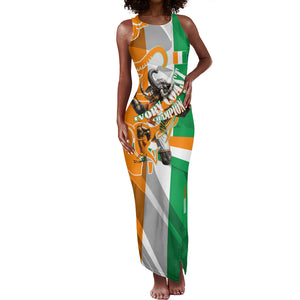 Personalized Ivory Coast Football Elephant Champion Tank Maxi Dress Cote d Ivoire Flag Colors Heritage