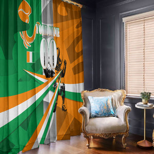 Personalized Ivory Coast Football Elephant Champion Window Curtain Cote d Ivoire Flag Colors Heritage