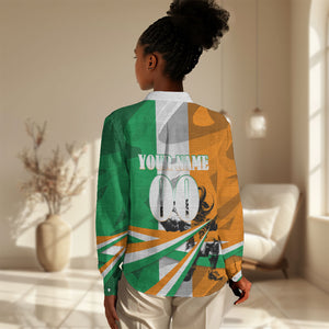 Personalized Ivory Coast Football Elephant Champion Women Casual Shirt Cote d Ivoire Flag Colors Heritage