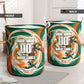 Personalized Ivory Coast Football Laundry Basket Les Elephants Swirl Pattern Heritage Mascot Art