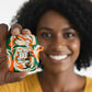 Personalized Ivory Coast Football AirPods Case Les Elephants Swirl Pattern Heritage Mascot Art