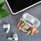 Personalized Ivory Coast Football AirPods Case Les Elephants Swirl Pattern Heritage Mascot Art