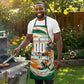 Personalized Ivory Coast Football Apron Les Elephants Swirl Pattern Heritage Mascot Art