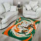 Personalized Ivory Coast Football Area Rug Les Elephants Swirl Pattern Heritage Mascot Art