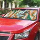 Personalized Ivory Coast Football Auto Sun Shade Les Elephants Swirl Pattern Heritage Mascot Art