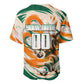 Personalized Ivory Coast Football Baseball Jersey Les Elephants Swirl Pattern Heritage Mascot Art