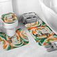 Personalized Ivory Coast Football Bathroom Set Les Elephants Swirl Pattern Heritage Mascot Art