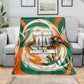 Personalized Ivory Coast Football Blanket Les Elephants Swirl Pattern Heritage Mascot Art