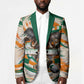 Personalized Ivory Coast Football Blazer Les Elephants Swirl Pattern Heritage Mascot Art