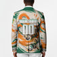 Personalized Ivory Coast Football Blazer Les Elephants Swirl Pattern Heritage Mascot Art