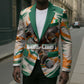 Personalized Ivory Coast Football Blazer Les Elephants Swirl Pattern Heritage Mascot Art