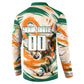 Personalized Ivory Coast Football Button Sweatshirt Les Elephants Swirl Pattern Heritage Mascot Art