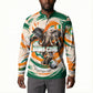Personalized Ivory Coast Football Button Sweatshirt Les Elephants Swirl Pattern Heritage Mascot Art