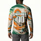 Personalized Ivory Coast Football Button Sweatshirt Les Elephants Swirl Pattern Heritage Mascot Art