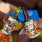 Personalized Ivory Coast Football 4 in 1 Can Cooler Tumbler Les Elephants Swirl Pattern Heritage Mascot Art