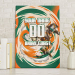 Personalized Ivory Coast Football Canvas Wall Art Les Elephants Swirl Pattern Heritage Mascot Art