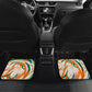 Personalized Ivory Coast Football Car Mats Les Elephants Swirl Pattern Heritage Mascot Art