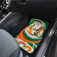 Personalized Ivory Coast Football Car Mats Les Elephants Swirl Pattern Heritage Mascot Art