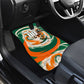 Personalized Ivory Coast Football Car Mats Les Elephants Swirl Pattern Heritage Mascot Art