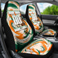 Personalized Ivory Coast Football Car Seat Cover Les Elephants Swirl Pattern Heritage Mascot Art