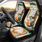 Personalized Ivory Coast Football Car Seat Cover Les Elephants Swirl Pattern Heritage Mascot Art