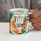Personalized Ivory Coast Football Ceramic Mug Les Elephants Swirl Pattern Heritage Mascot Art
