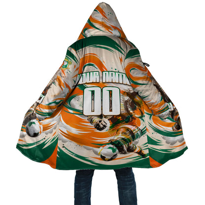 Personalized Ivory Coast Football Cloak Les Elephants Swirl Pattern Heritage Mascot Art
