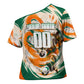 Personalized Ivory Coast Football Cross Shoulder Shirt Les Elephants Swirl Pattern Heritage Mascot Art
