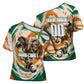Personalized Ivory Coast Football Cross Shoulder Shirt Les Elephants Swirl Pattern Heritage Mascot Art