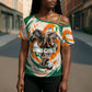 Personalized Ivory Coast Football Cross Shoulder Shirt Les Elephants Swirl Pattern Heritage Mascot Art