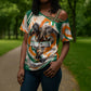 Personalized Ivory Coast Football Cross Shoulder Shirt Les Elephants Swirl Pattern Heritage Mascot Art