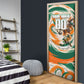 Personalized Ivory Coast Football Door Cover Les Elephants Swirl Pattern Heritage Mascot Art