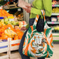 Personalized Ivory Coast Football Grocery Bag Les Elephants Swirl Pattern Heritage Mascot Art