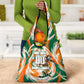 Personalized Ivory Coast Football Grocery Bag Les Elephants Swirl Pattern Heritage Mascot Art