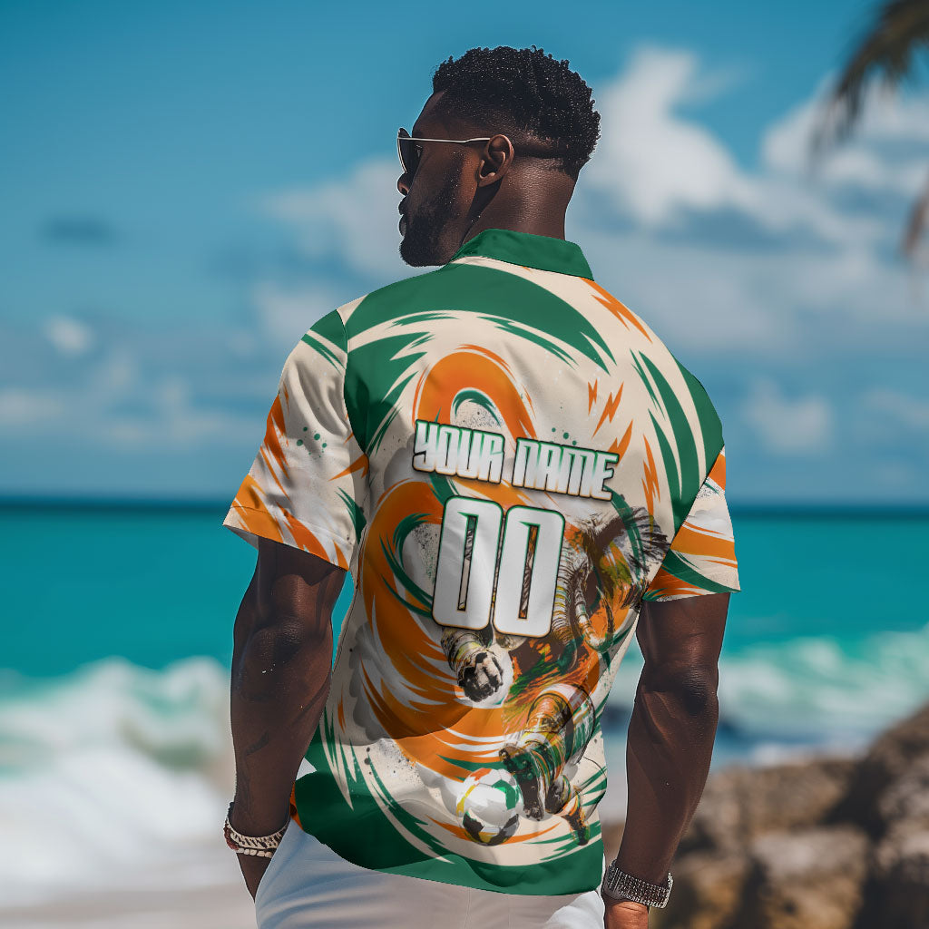 Personalized Ivory Coast Football Hawaiian Shirt Les Elephants Swirl Pattern Heritage Mascot Art