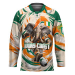 Personalized Ivory Coast Football Hockey Jersey Les Elephants Swirl Pattern Heritage Mascot Art