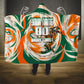Personalized Ivory Coast Football Hooded Blanket Les Elephants Swirl Pattern Heritage Mascot Art