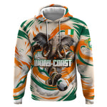 Personalized Ivory Coast Football Hoodie Les Elephants Swirl Pattern Heritage Mascot Art