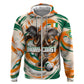 Personalized Ivory Coast Football Hoodie Les Elephants Swirl Pattern Heritage Mascot Art