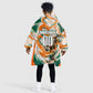Personalized Ivory Coast Football Kid Wearable Blanket Hoodie Les Elephants Swirl Pattern Heritage Mascot Art