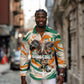Personalized Ivory Coast Football Long Sleeve Button Shirt Les Elephants Swirl Pattern Heritage Mascot Art