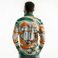 Personalized Ivory Coast Football Long Sleeve Polo Shirt Les Elephants Swirl Pattern Heritage Mascot Art