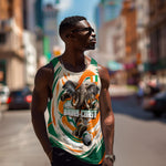 Personalized Ivory Coast Football Men Tank Top Les Elephants Swirl Pattern Heritage Mascot Art
