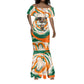 Personalized Ivory Coast Football Mermaid Dress Les Elephants Swirl Pattern Heritage Mascot Art