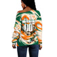 Personalized Ivory Coast Football Off Shoulder Sweater Les Elephants Swirl Pattern Heritage Mascot Art