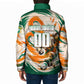 Personalized Ivory Coast Football Padded Jacket Les Elephants Swirl Pattern Heritage Mascot Art