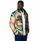 Personalized Ivory Coast Football Padded Jacket Les Elephants Swirl Pattern Heritage Mascot Art