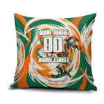 Personalized Ivory Coast Football Pillow Cover Les Elephants Swirl Pattern Heritage Mascot Art