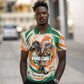 Personalized Ivory Coast Football Polo Shirt Les Elephants Swirl Pattern Heritage Mascot Art